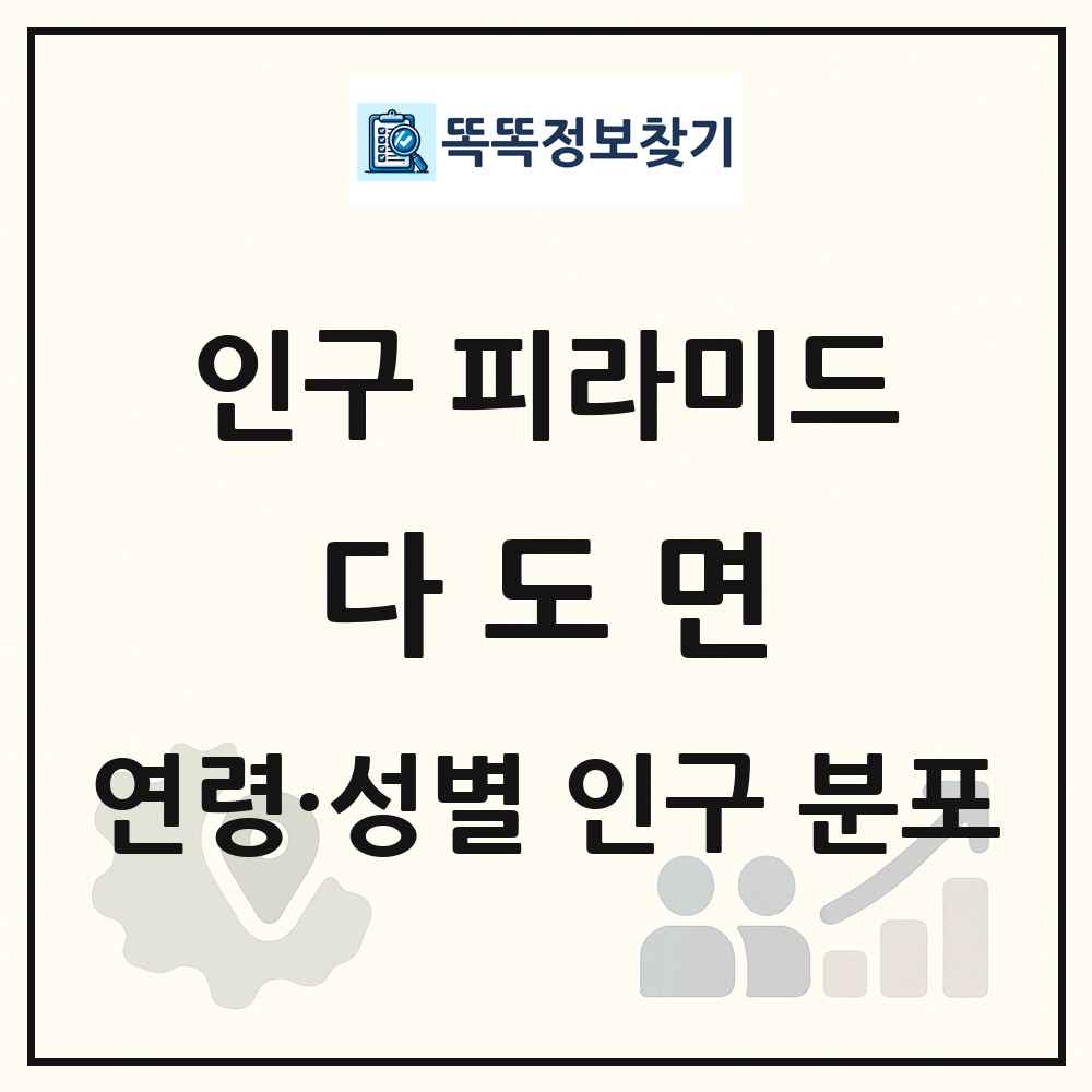 다도면 인구 피라미드 링크 그림